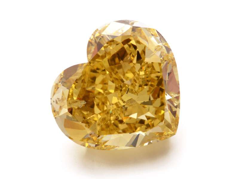 1.01 ct Fancy Deep Brownish Yellow Heart Shape Diamond
