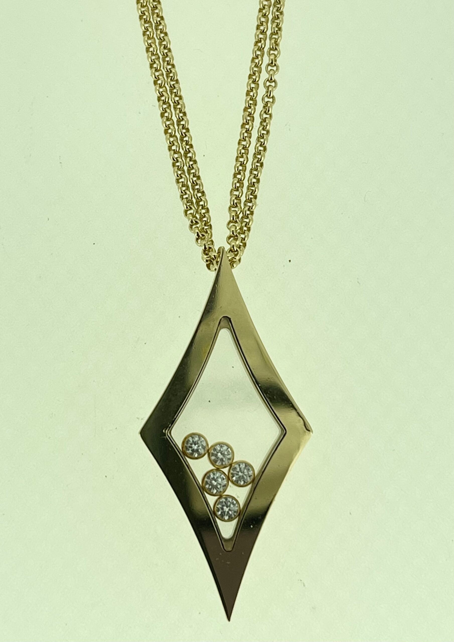 Chopard Floating Diamond Gold Pendant
