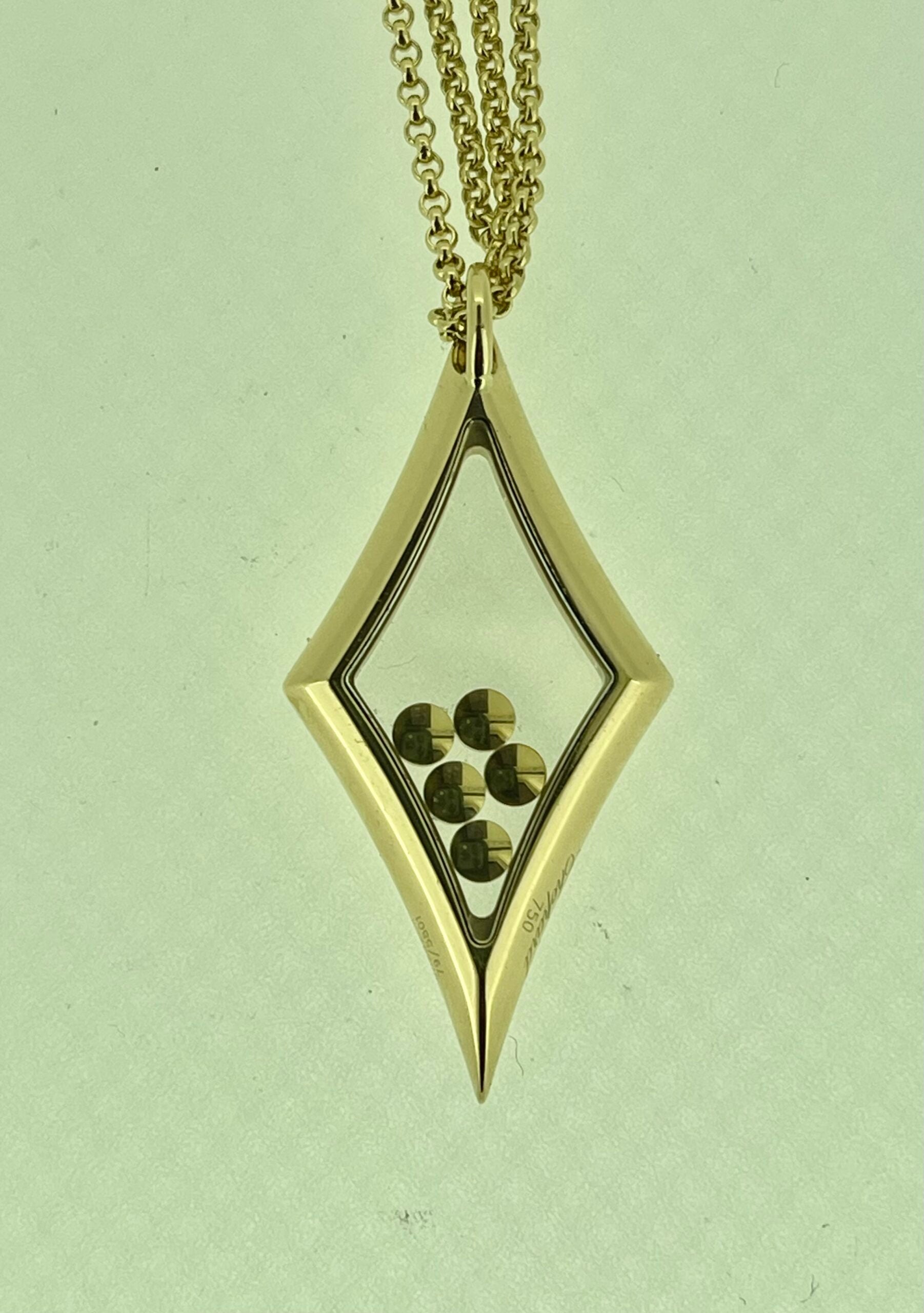 Chopard Floating Diamond Gold Pendant