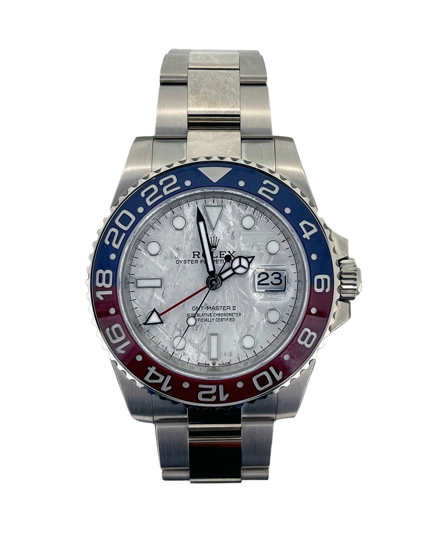 Rolex Gmt 2 Pepsi Meteorite Dial 18ct White Gold