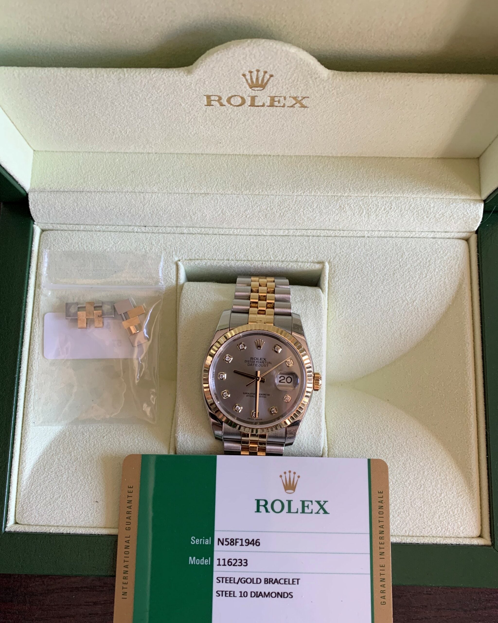 Rolex Date Just 10 Diamonds